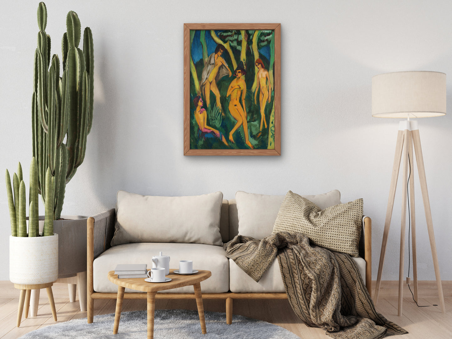 Four Nudes under Trees by Ernst Ludwig Kirchner, Wall Art Print, Fine Art Reproduction, Museum Quality Decor, Poster
