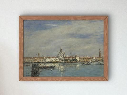 The Grand Canal Venice by Eugène Boudin 1895, Wall Art Print, Fine Art Reproduction, Museum Quality Decor, Poster