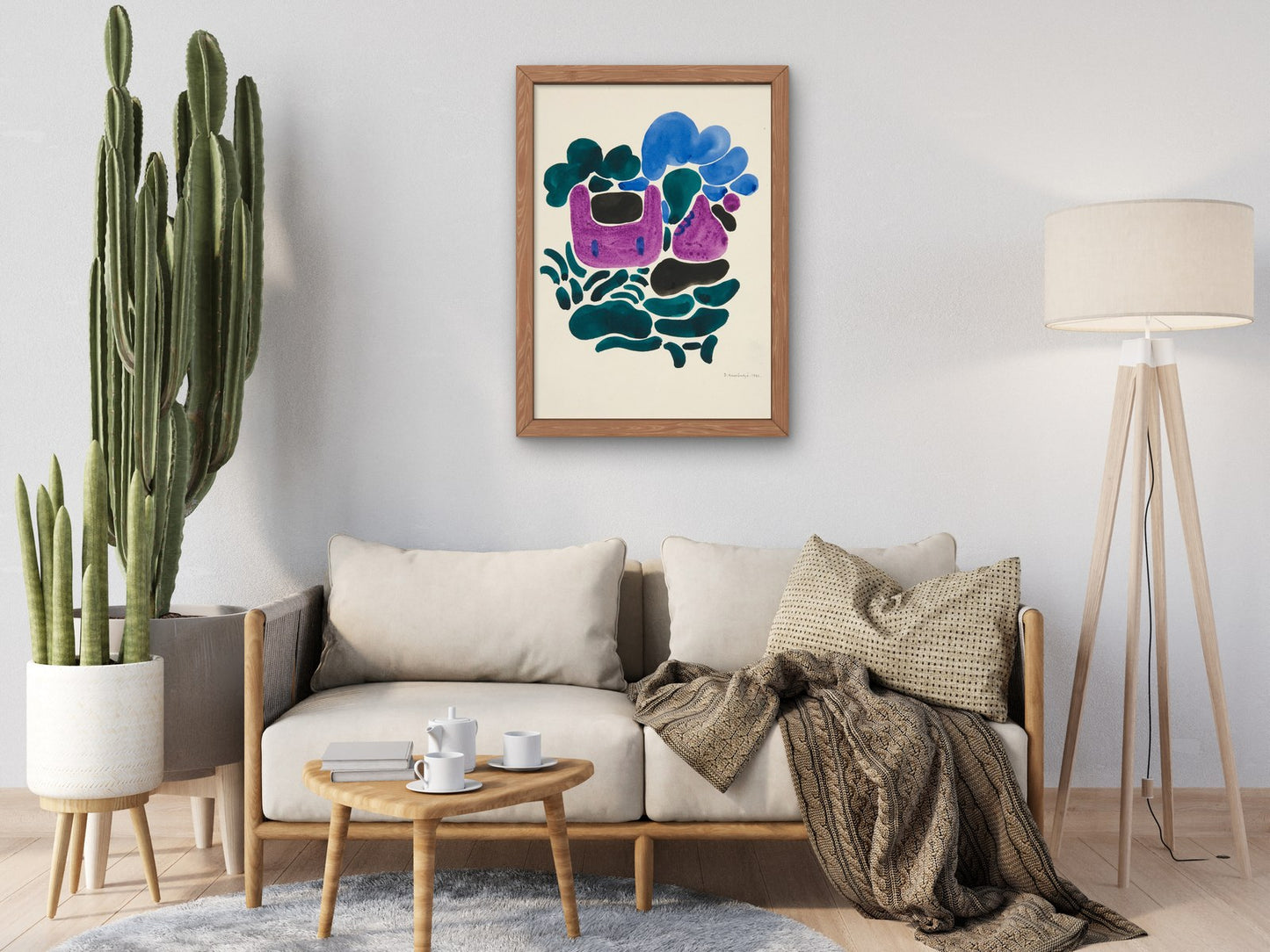 Abstraction Based on Flower Forms I by David Kakabadzé 1921, Wall Art Print, Fine Art Reproduction, Museum Quality Decor, Poster