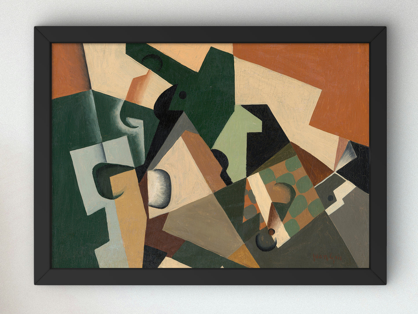 Glass and Checkerboard by Juan Gris, Wall Art Print, Fine Art Reproduction, Museum Quality Decor, Poster