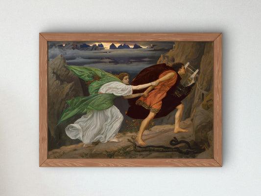 Orpheus and Eurydice by Edward John Poynter 1862, Wall Art Print, Fine Art Reproduction, Museum Quality Decor, Poster