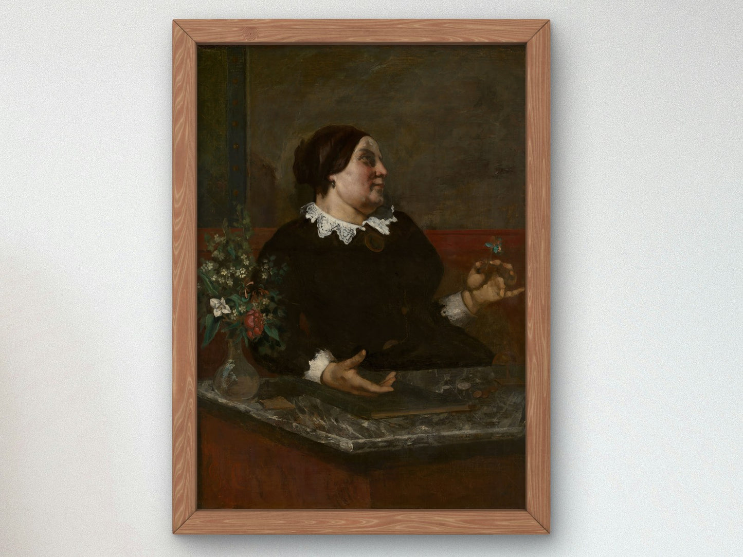 Mère Grégoire by Gustave Courbet 1855, Wall Art Print, Fine Art Reproduction, Museum Quality Decor, Poster