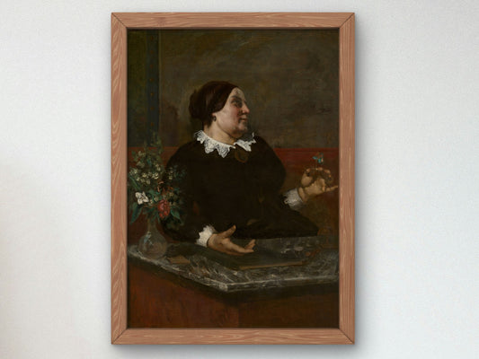 Mère Grégoire by Gustave Courbet 1855, Wall Art Print, Fine Art Reproduction, Museum Quality Decor, Poster