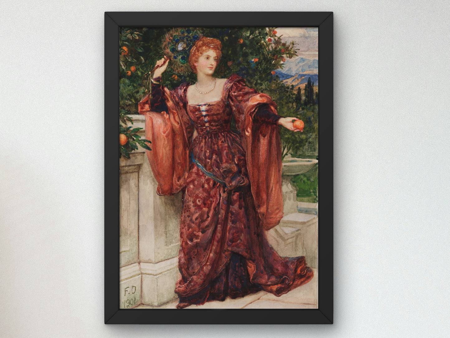 Hesperia by Frank Bernard Dicksee 1901, Wall Art Print, Fine Art Reproduction, Museum Quality Decor, Poster