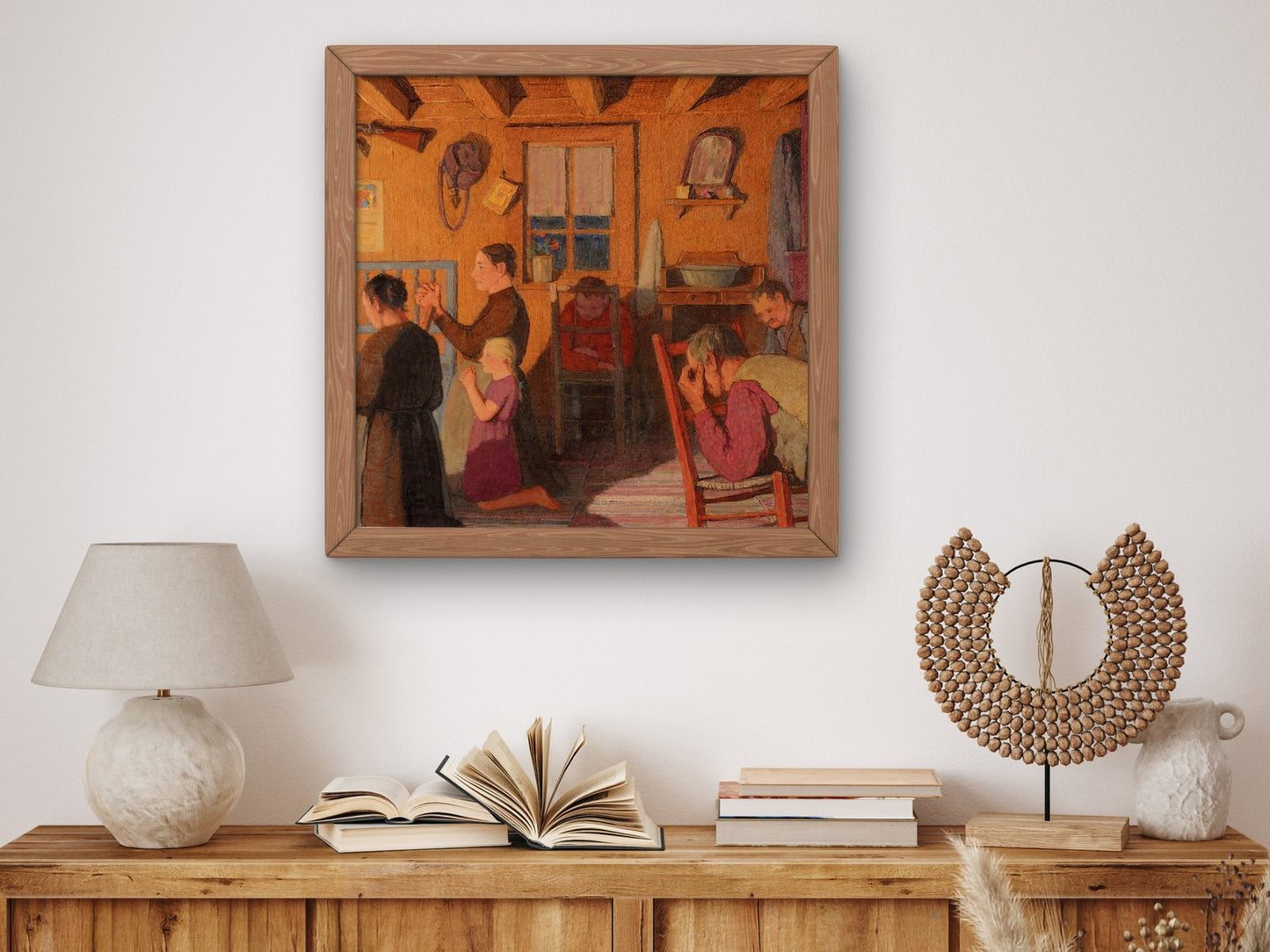 Evening Prayer by Clarence Gagnon 1928, Wall Art Print, Fine Art Reproduction, Museum Quality Decor, Poster