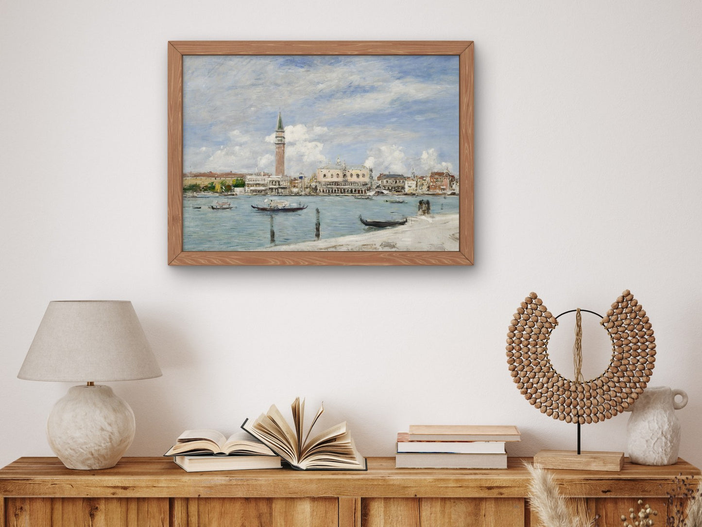 Saint Mark's Square Venice from San Giorgio by Eugène Boudin 1895, Wall Art Print, Fine Art Reproduction, Museum Quality Decor, Poster