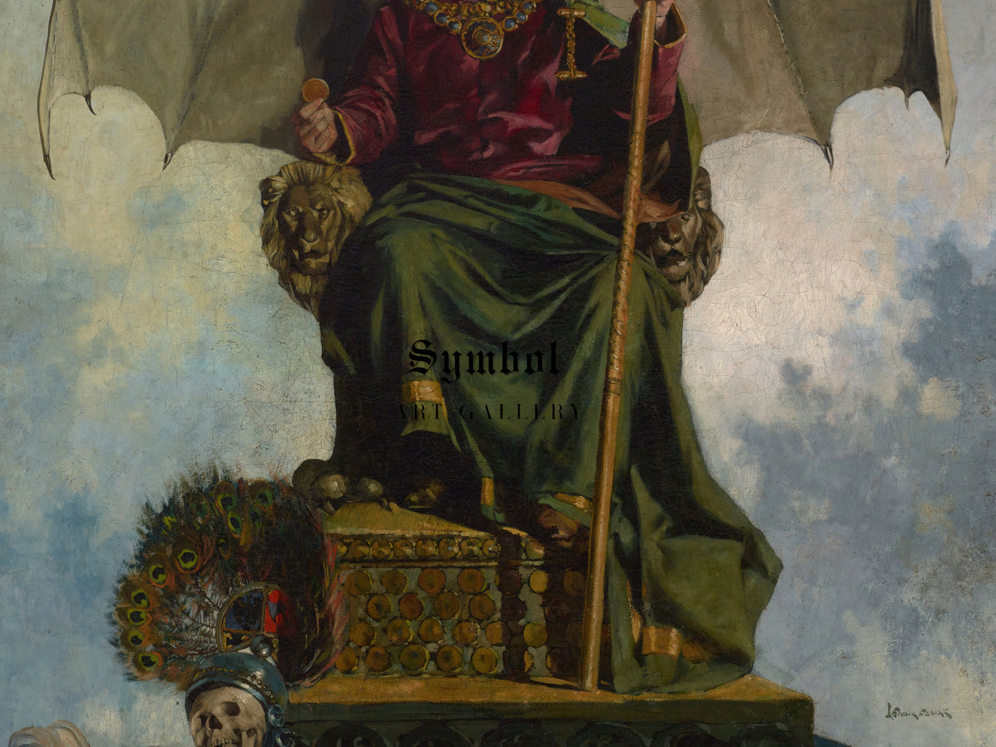 Allegory of Satan Lord of the World by Ludwik Stasiak 1900, Wall Art Print, Fine Art Reproduction, Museum Quality Decor, Poster