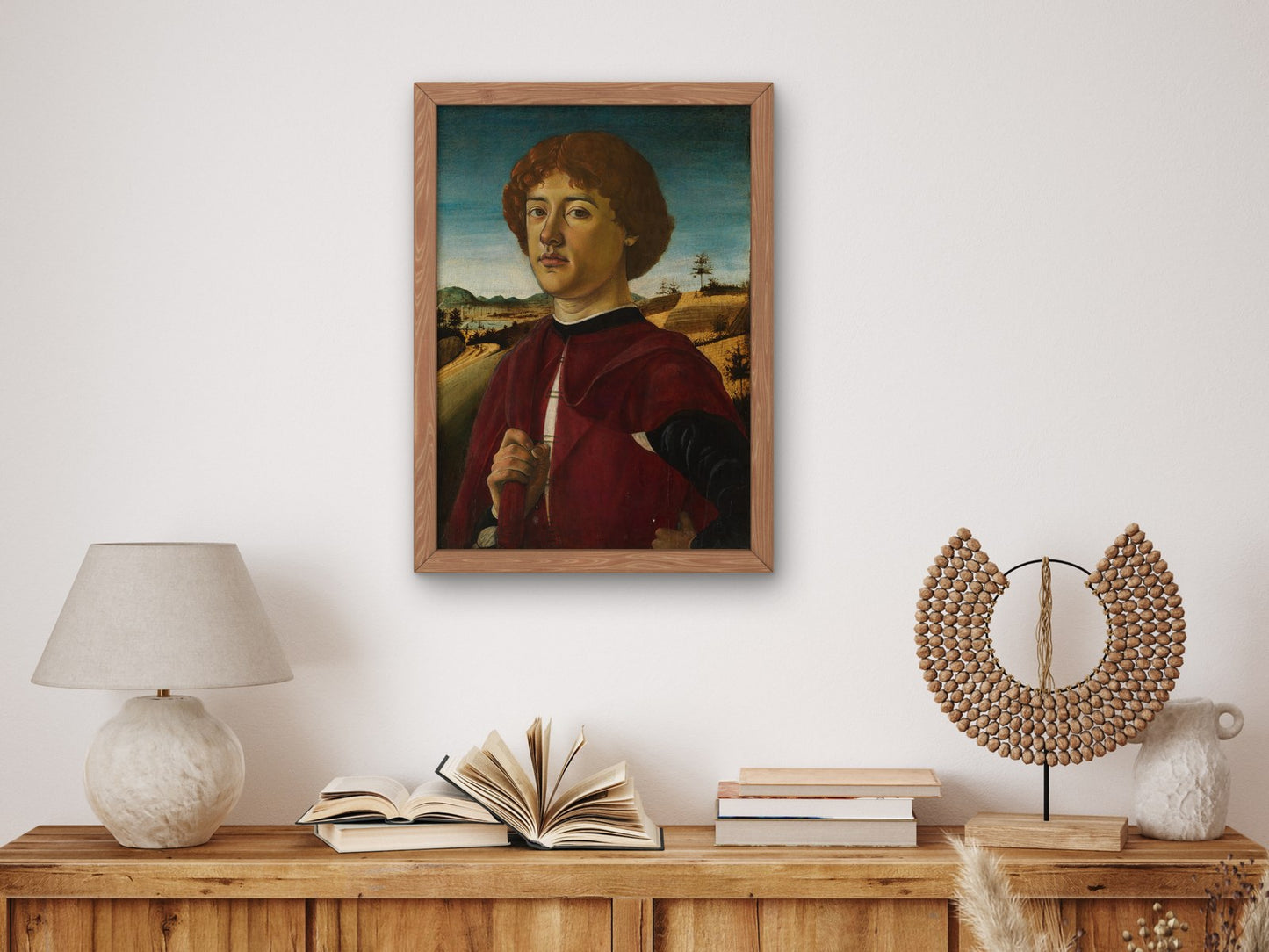 Portrait of a Young Man by Biagio d'Antonio 1470, Wall Art Print, Fine Art Reproduction, Museum Quality Decor, Poster