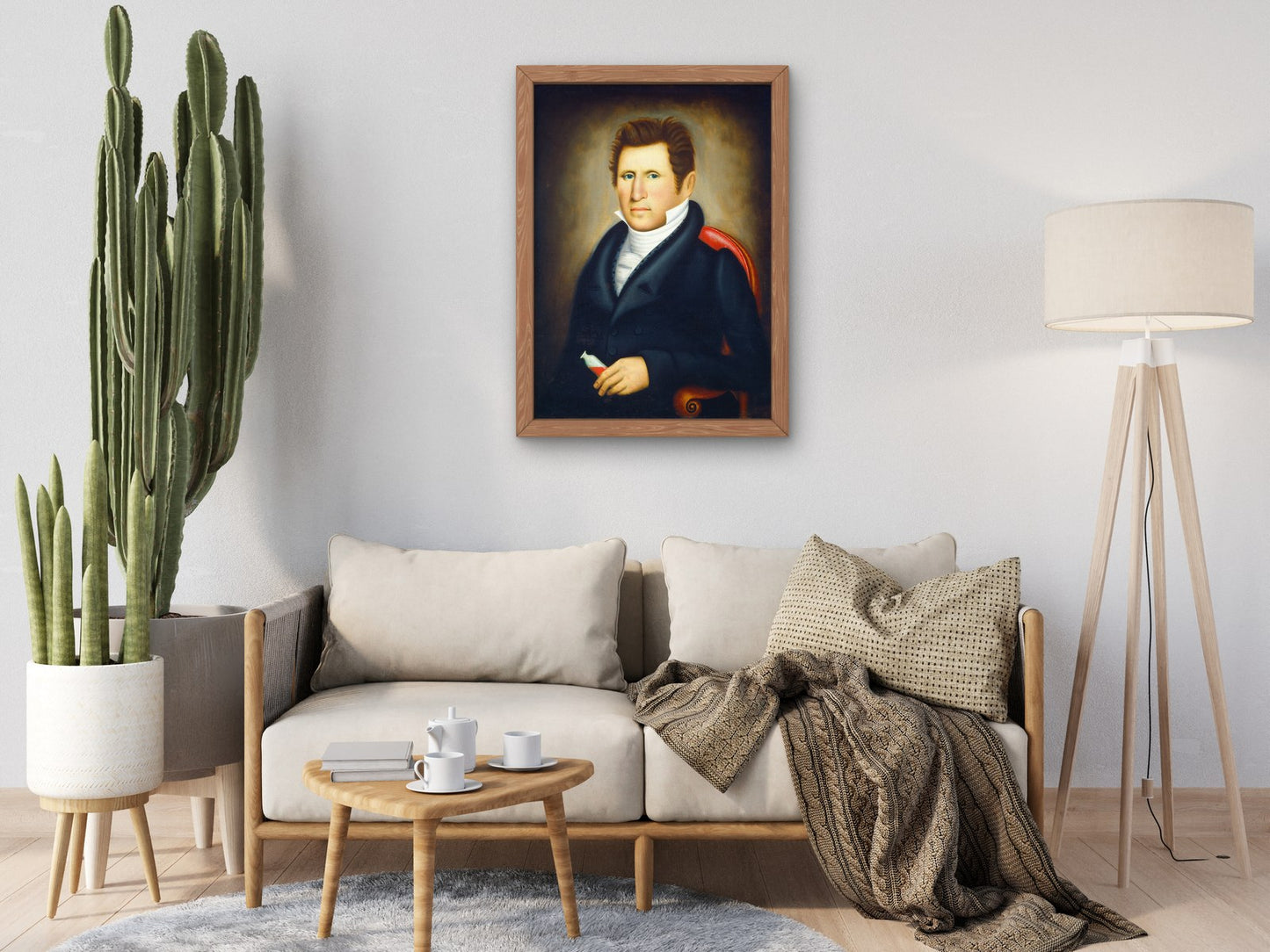 Man with Vial by Erastus Salisbury Field 1827, Wall Art Print, Fine Art Reproduction, Museum Quality Decor, Poster