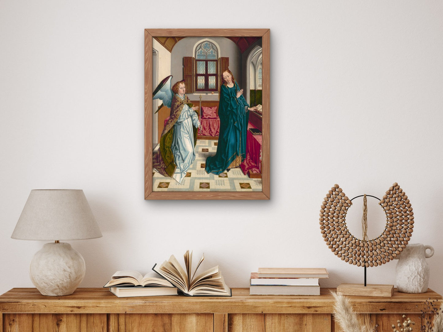 The Annunciation by Albert Bouts 1475, Wall Art Print, Fine Art Reproduction, Museum Quality Decor, Poster