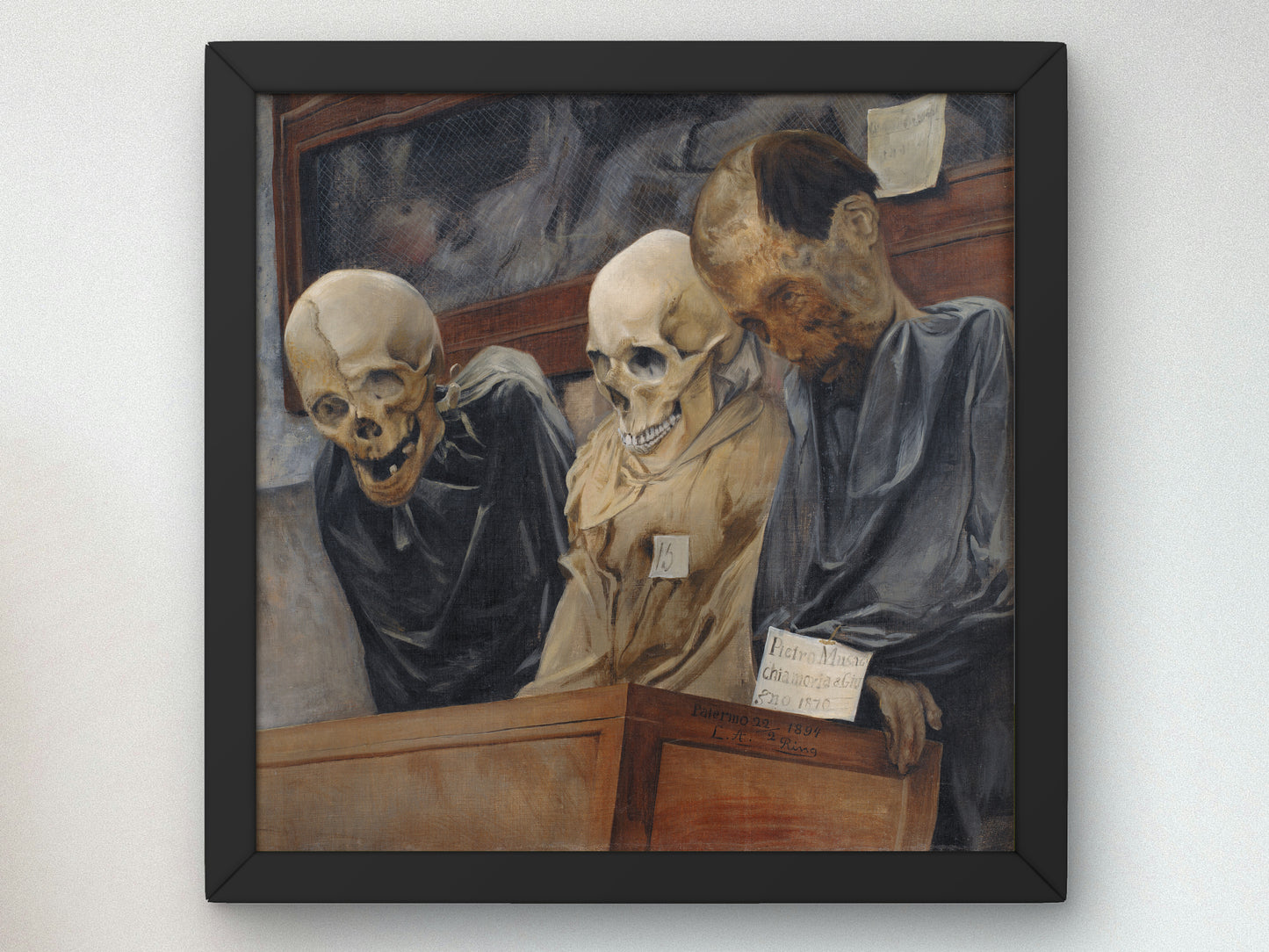 Three Skulls from Convento dei Cappuccini at Palermo by Laurits Andersen Ring 1894, Wall Art Print, Fine Art Reproduction, Museum Quality