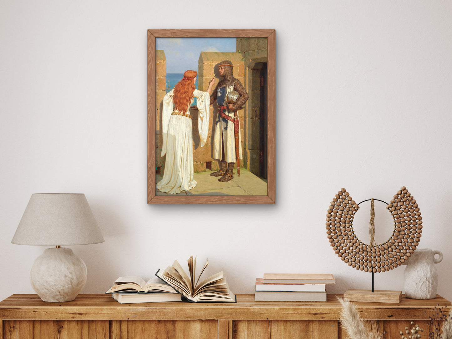The Shadow by Edmund Blair Leighton 1909, Wall Art Print, Fine Art Reproduction, Museum Quality Decor, Poster