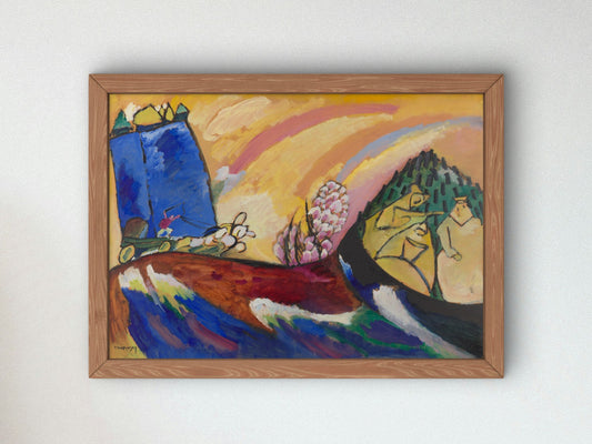 Painting with Troika by Vasily Kandinsky 1911, Wall Art Print, Fine Art Reproduction, Museum Quality Decor, Poster