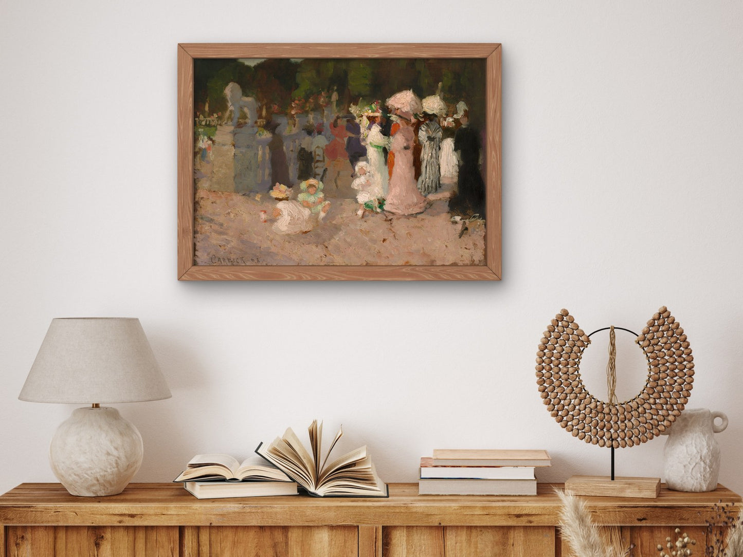 Paris Park Scene by Ethel Carrick 1906, Wall Art Print, Fine Art Reproduction, Museum Quality Decor, Poster