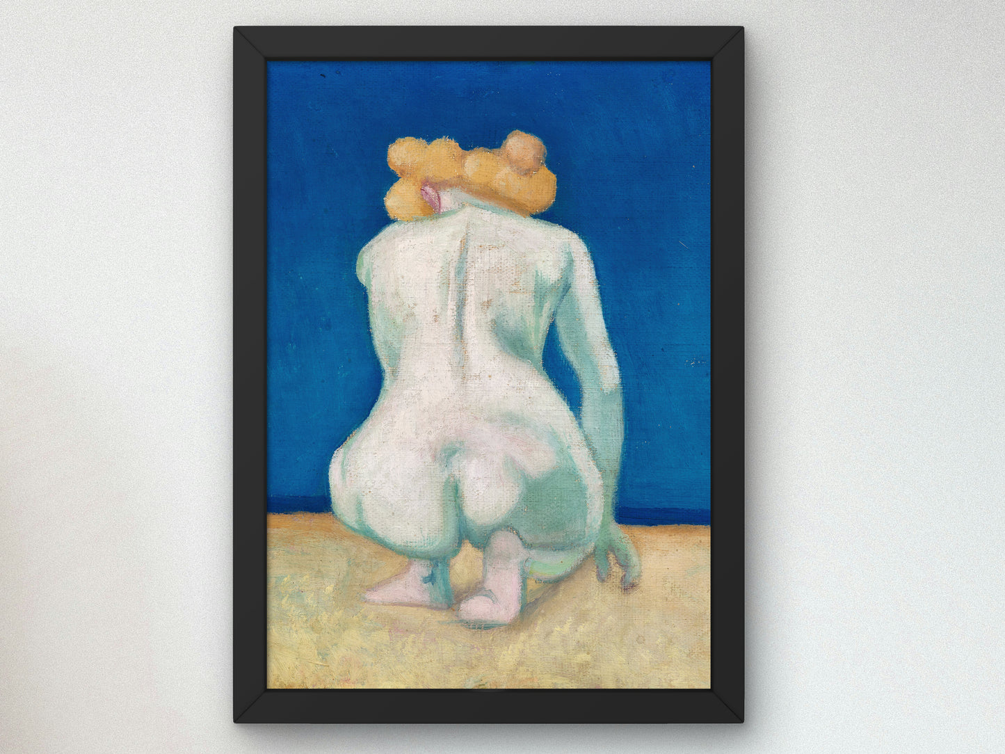 Blonde Woman Crouching from Behind by Félix Vallotton 1918, Wall Art Print, Fine Art Reproduction, Museum Quality Decor, Poster