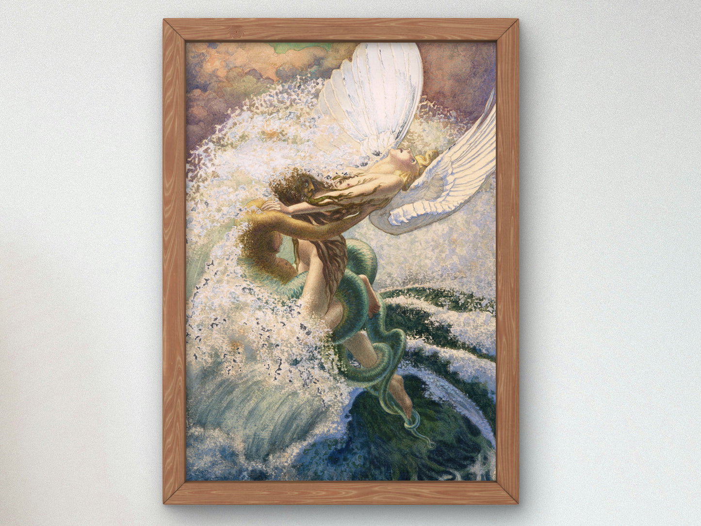 Spleen and Ideal, illustration for The Flowers of Evil by Carlos Schwabe 1891, Wall Art Print, Fine Art Reproduction, Museum Quality Decor