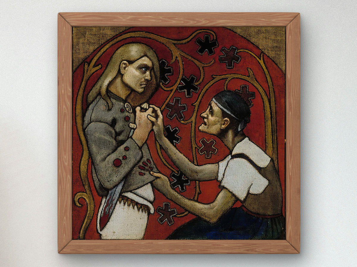 The Fratricide by Akseli Gallen Kallela 1897, Wall Art Print, Fine Art Reproduction, Museum Quality Decor, Poster