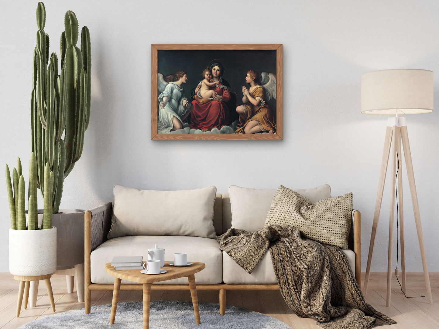 Madonna with the Child and Angels by Francesco Albani 1610, Wall Art Print, Fine Art Reproduction, Museum Quality Decor, Poster