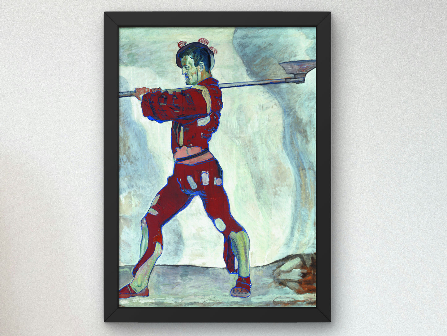 Battle of Marignano Warrior by Ferdinand Hodler 1896, Wall Art Print, Fine Art Reproduction, Museum Quality Decor, Poster
