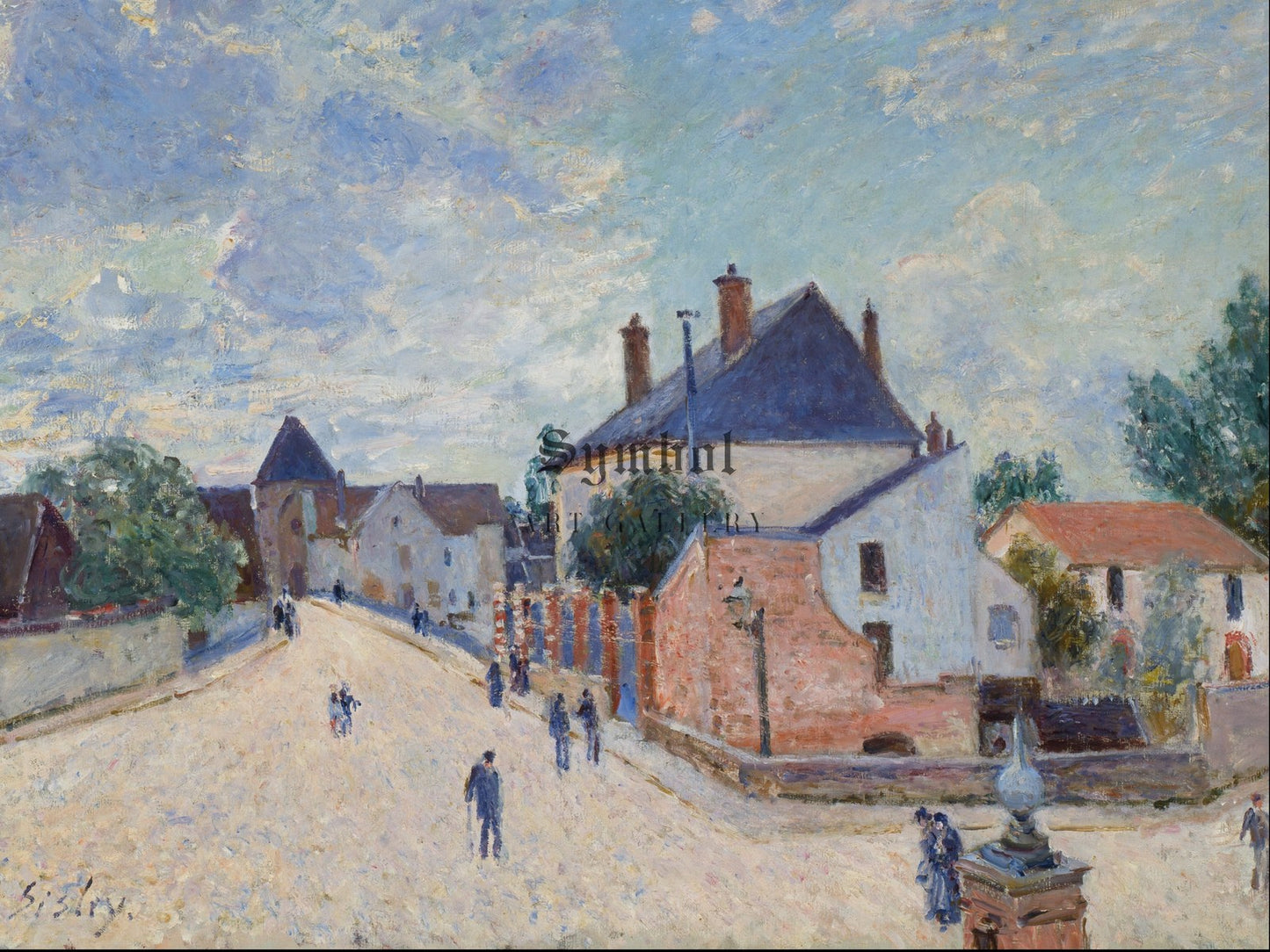 Street in Moret by Alfred Sisley 1890, Wall Art Print, Fine Art Reproduction, Museum Quality Decor, Poster