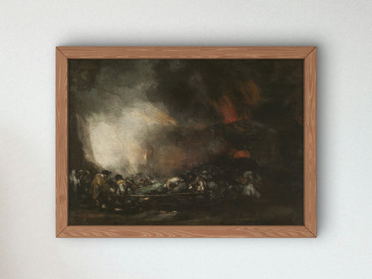 Fire in a Hospital by Francisco Goya 1808, Wall Art Print, Fine Art Reproduction, Museum Quality Decor, Poster