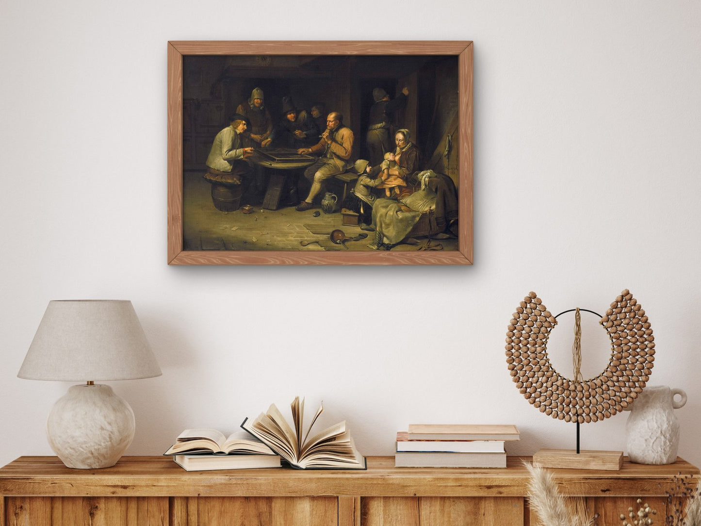 Inn with Backgammon Players by Egbert van Heemskerk II 1669, Wall Art Print, Fine Art Reproduction, Museum Quality Decor, Poster