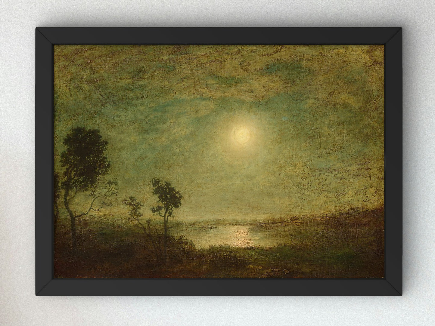 Moonlight by Ralph Albert Blakelock 1895, Wall Art Print, Fine Art Reproduction, Museum Quality Decor, Poster