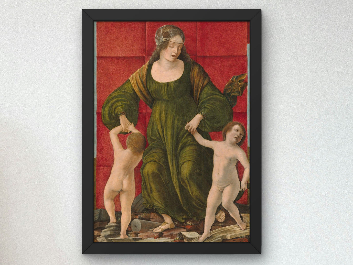 The Wife of Hasdrubal and Her Children by Ercole de' Roberti 1491, Wall Art Print, Fine Art Reproduction, Museum Quality Decor, Poster