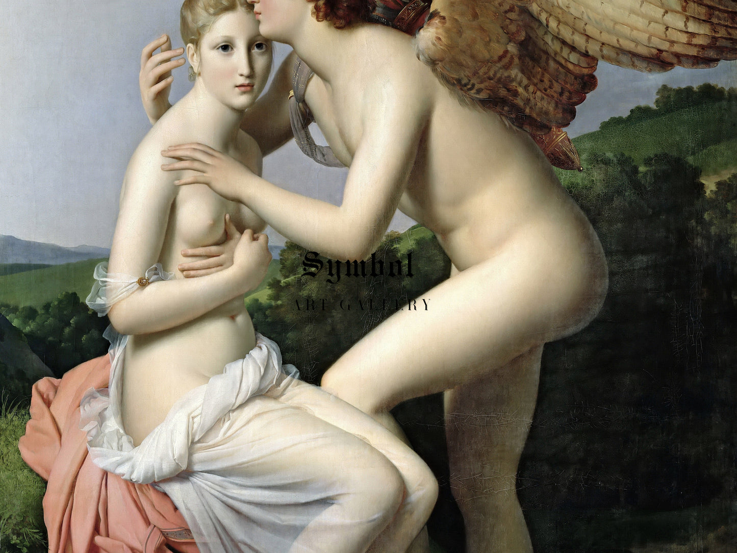 Cupid and Psyche by François Gérard 1798, Wall Art Print, Fine Art Reproduction, Museum Quality Decor, Poster