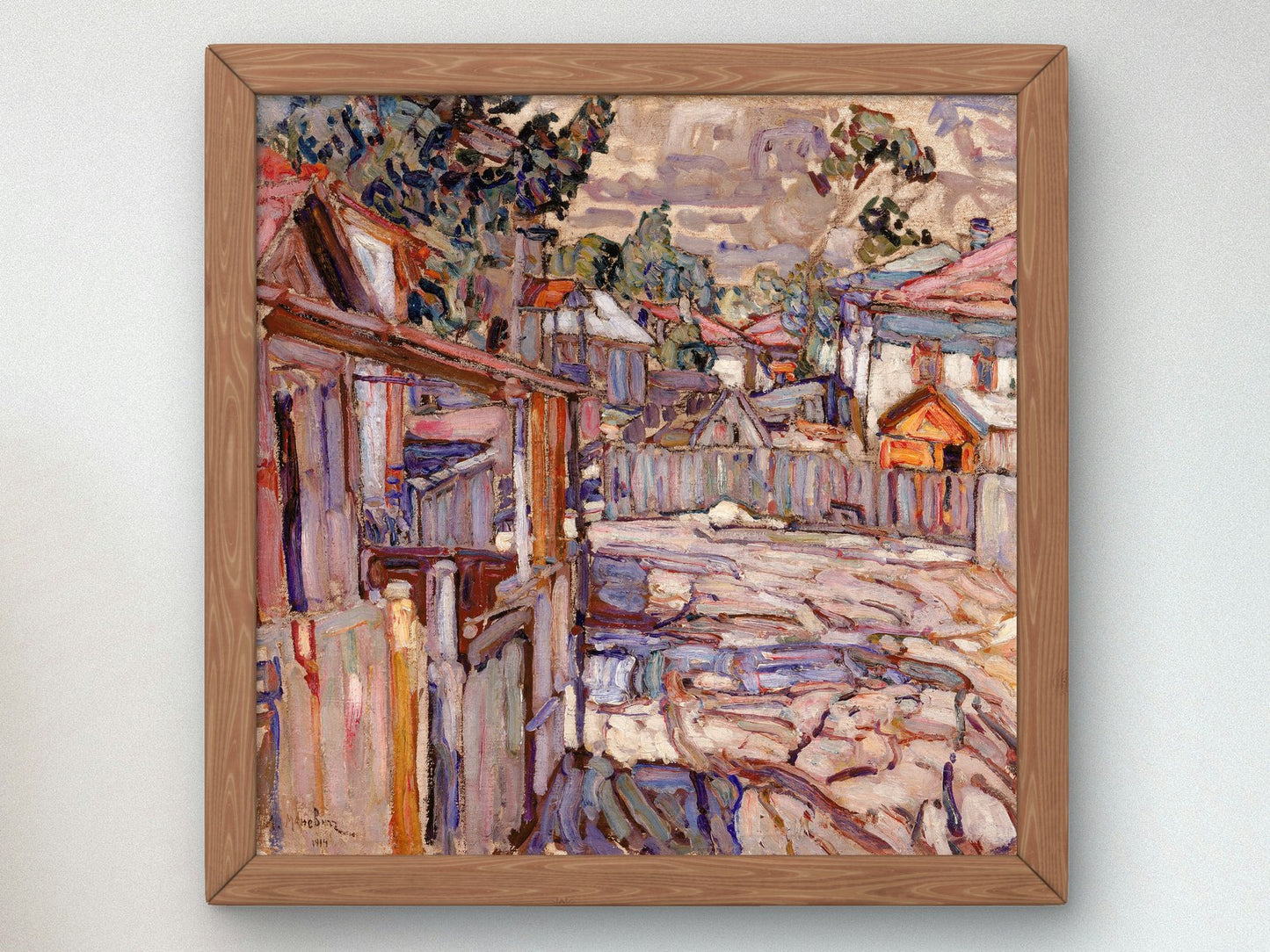 Landscape by Abraham Anshelovich Manievich 1914, Wall Art Print, Fine Art Reproduction, Museum Quality Decor, Poster