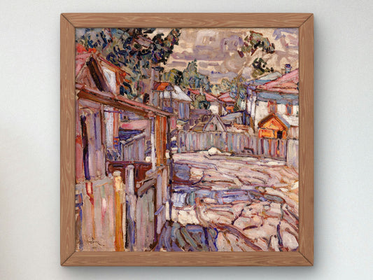 Landscape by Abraham Anshelovich Manievich 1914, Wall Art Print, Fine Art Reproduction, Museum Quality Decor, Poster