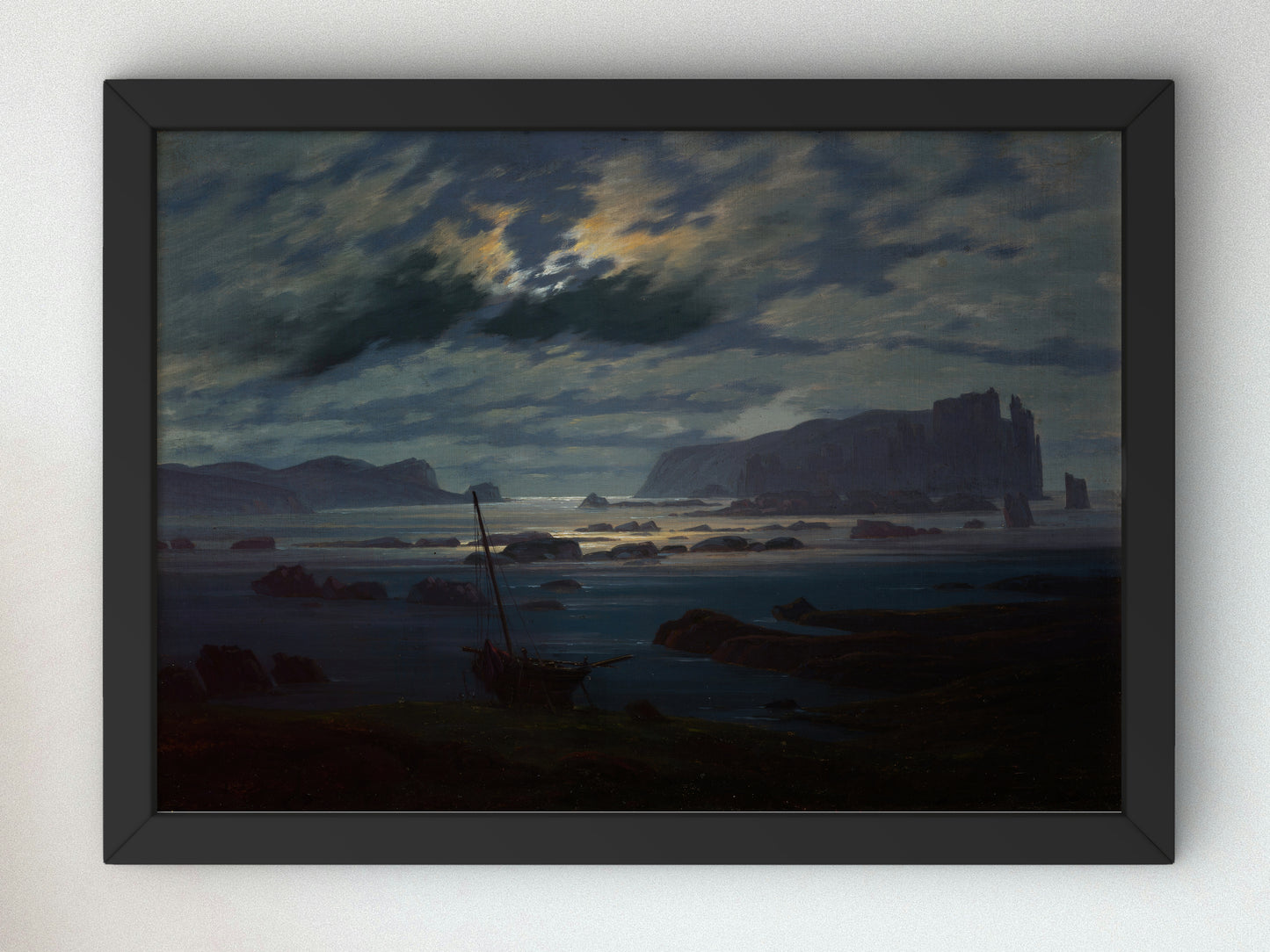 Northern Sea in the Moonlight by Caspar David Friedrich 1824, Wall Art Print, Fine Art Reproduction, Museum Quality Decor, Poster