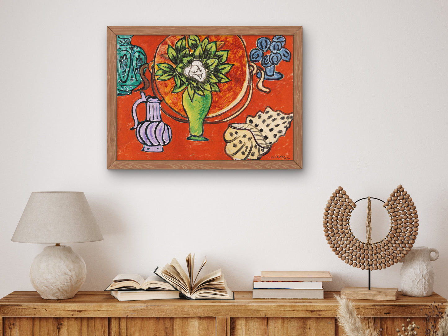 Still Life with Magnolia by Henri Matisse 1950, Wall Art Print, Fine Art Reproduction, Museum Quality Decor, Poster
