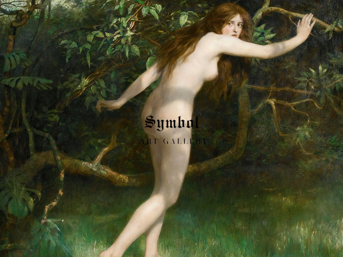 Eve by John Collier 1911, Wall Art Print, Fine Art Reproduction, Museum Quality Decor, Poster