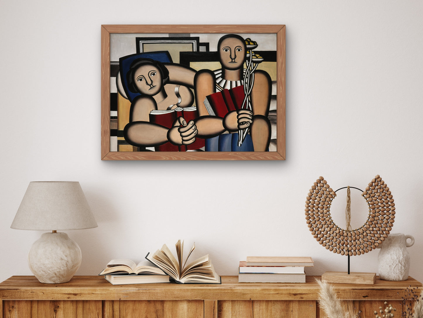 Reading by Fernand Léger 1924, Wall Art Print, Fine Art Reproduction, Museum Quality Decor, Poster