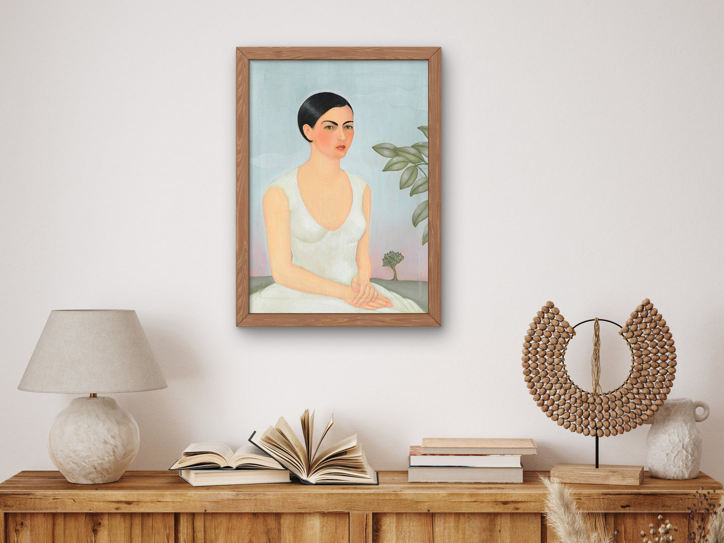 Portrait of Cristina, My Sister by Frida Kahlo 1928, Wall Art Print, Fine Art Reproduction, Museum Quality Decor, Poster