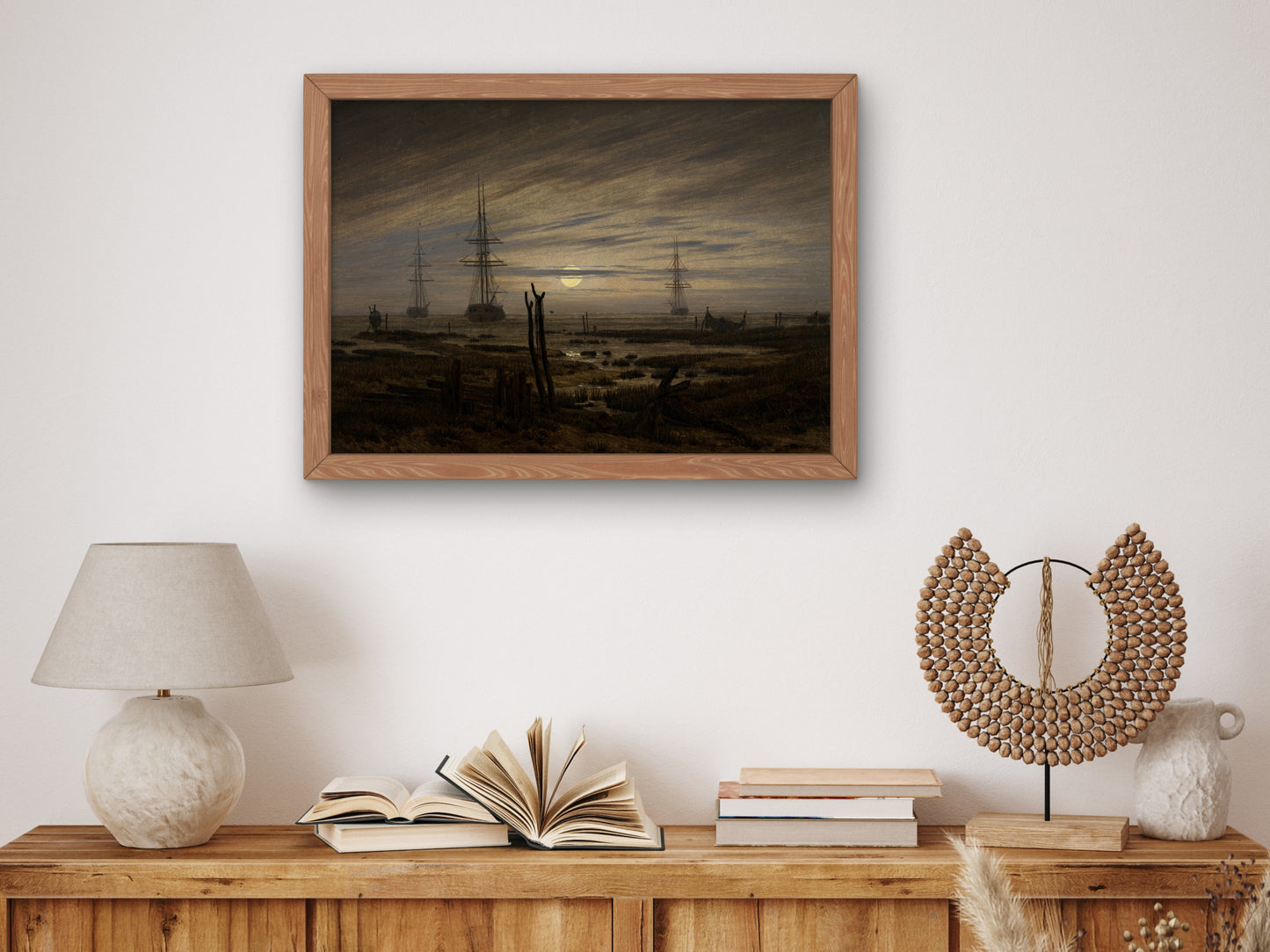 Ships at Anchor by Caspar David Friedrich 1828, Wall Art Print, Fine Art Reproduction, Museum Quality Decor, Poster