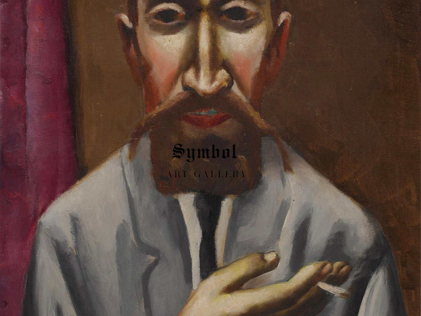Portrait of a Turk by Max Beckmann 1926, Wall Art Print, Fine Art Reproduction, Museum Quality Decor, Poster