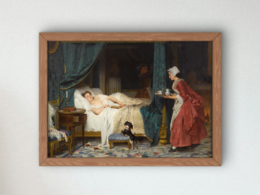In the Morning by Joseph Caraud 1865, Wall Art Print, Fine Art Reproduction, Museum Quality Decor, Poster