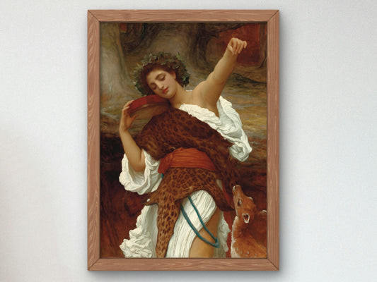 Bacchante by Frederic Leighton 1868, Wall Art Print, Fine Art Reproduction, Museum Quality Decor, Poster