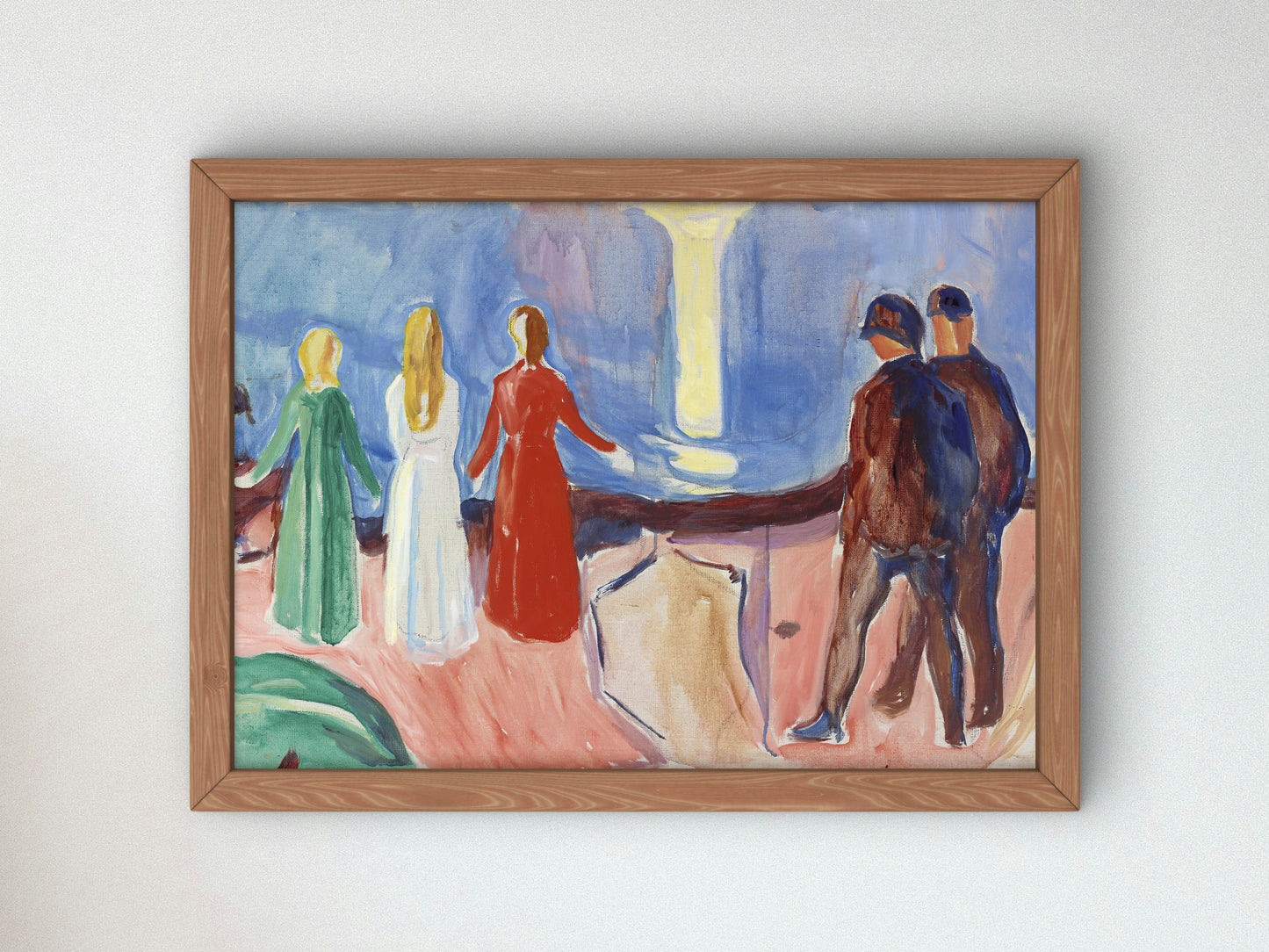 Meeting on the Beach by Edvard Munch 1933, Wall Art Print, Fine Art Reproduction, Museum Quality Decor, Poster