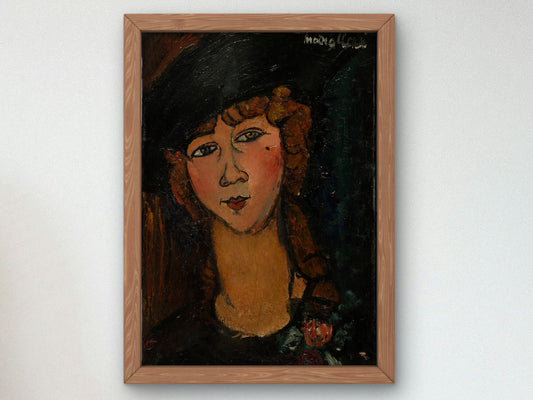 Lolotte by Amedeo Modigliani 1917, Wall Art Print, Fine Art Reproduction, Museum Quality Decor, Poster