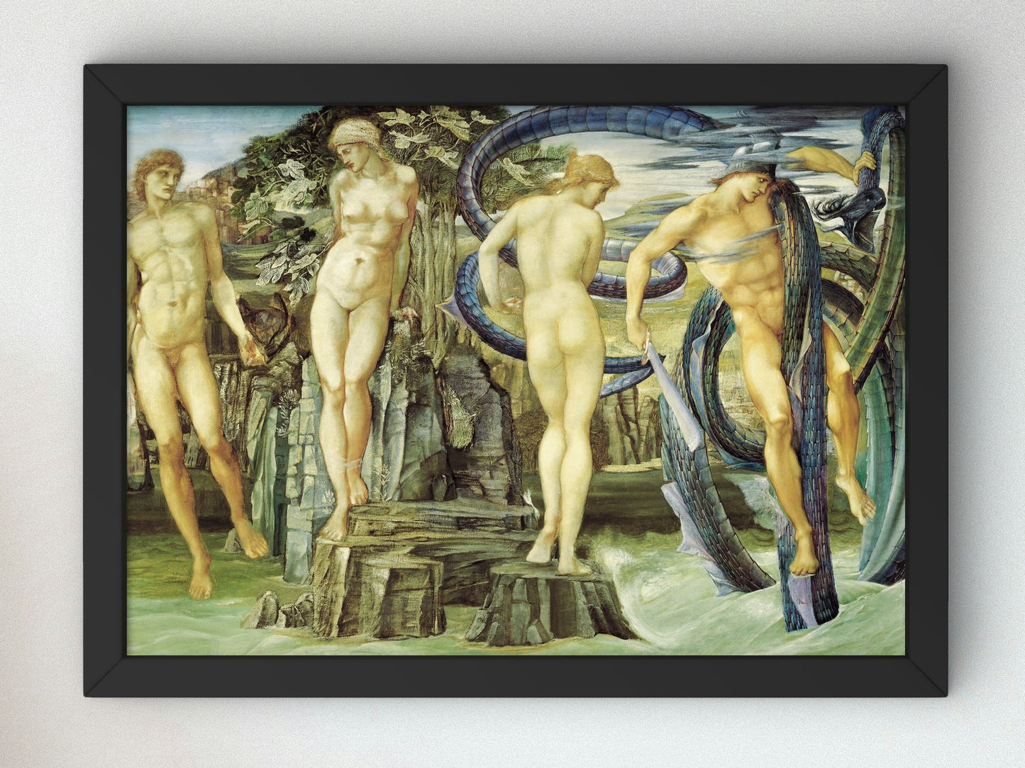 Perseus and Andromeda by Edward Burne Jones 1876, Wall Art Print, Fine Art Reproduction, Museum Quality Decor, Poster