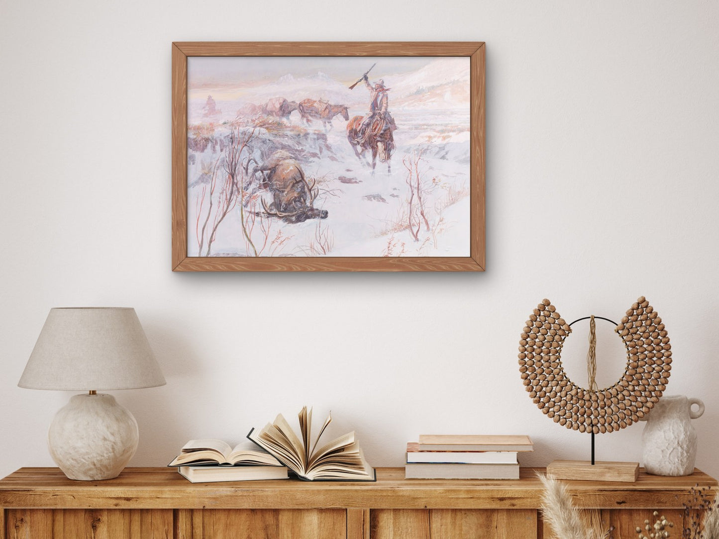 Christmas Dinner for the Men on the Trail by Charles Marion Russell 1905, Wall Art Print, Fine Art Reproduction, Museum Quality Decor