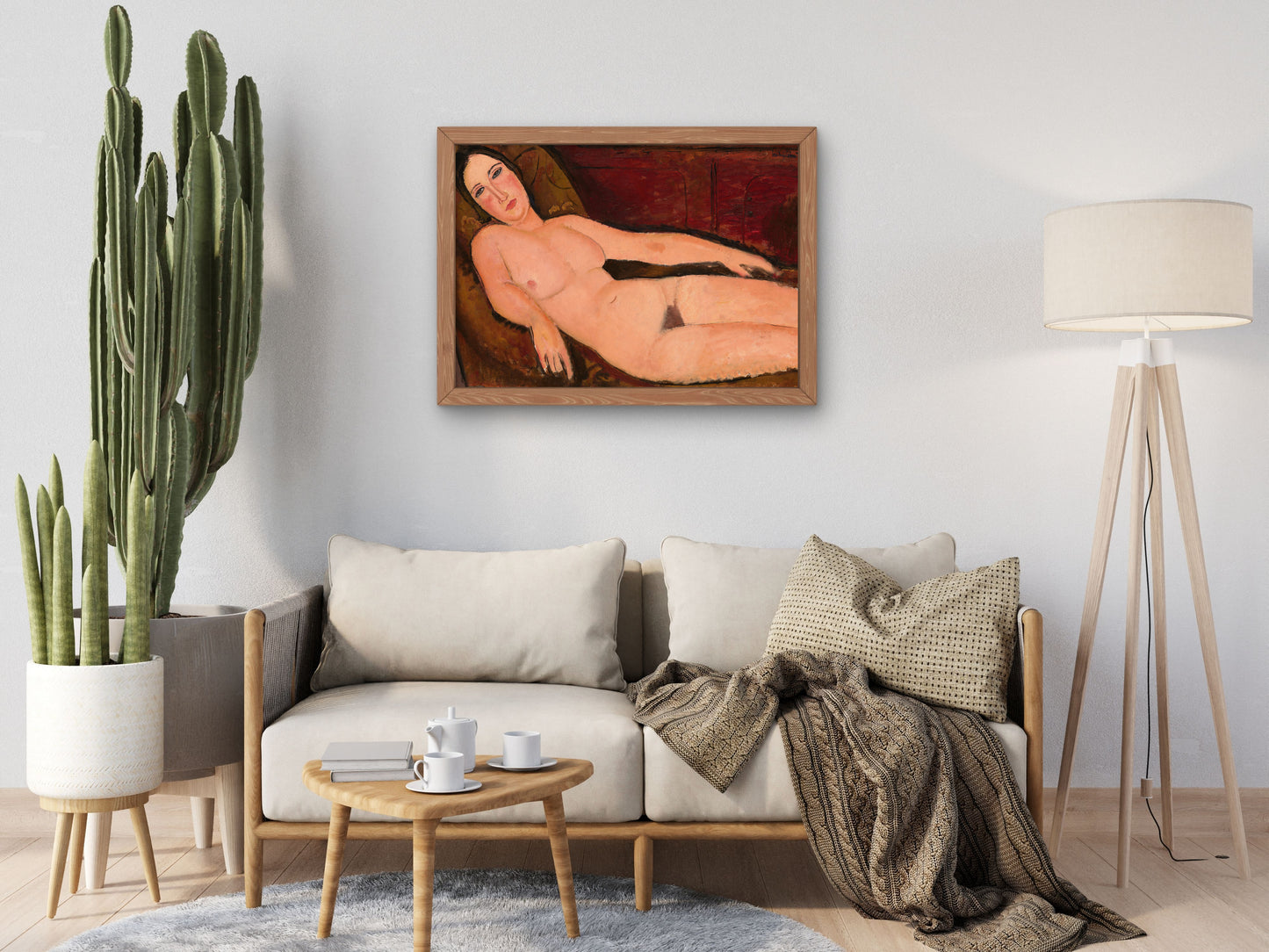 Nude on a Divan by Amedeo Modigliani 1918, Wall Art Print, Fine Art Reproduction, Museum Quality Decor, Poster