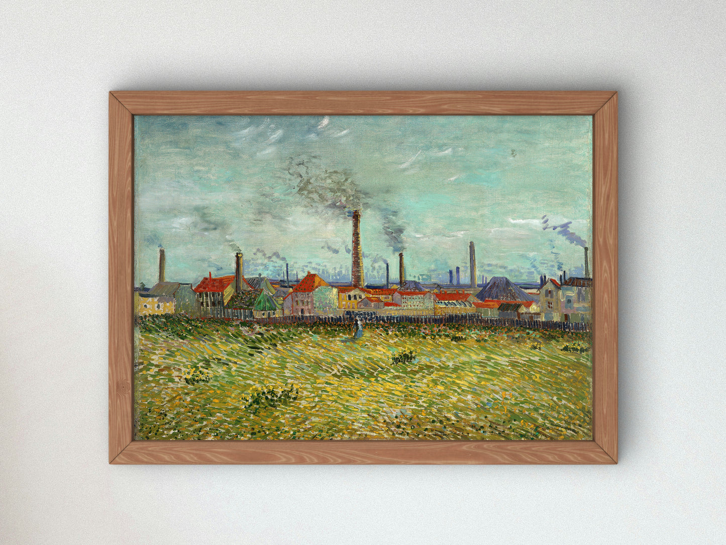 Factories at Clichy by Vincent van Gogh 1887, Wall Art Print, Fine Art Reproduction, Museum Quality Decor, Poster