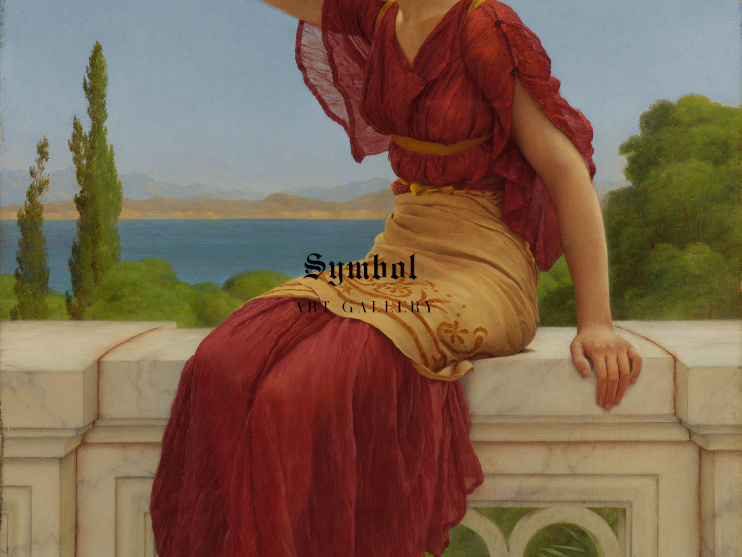 The Signal by John William Godward 1899, Wall Art Print, Fine Art Reproduction, Museum Quality Decor, Poster