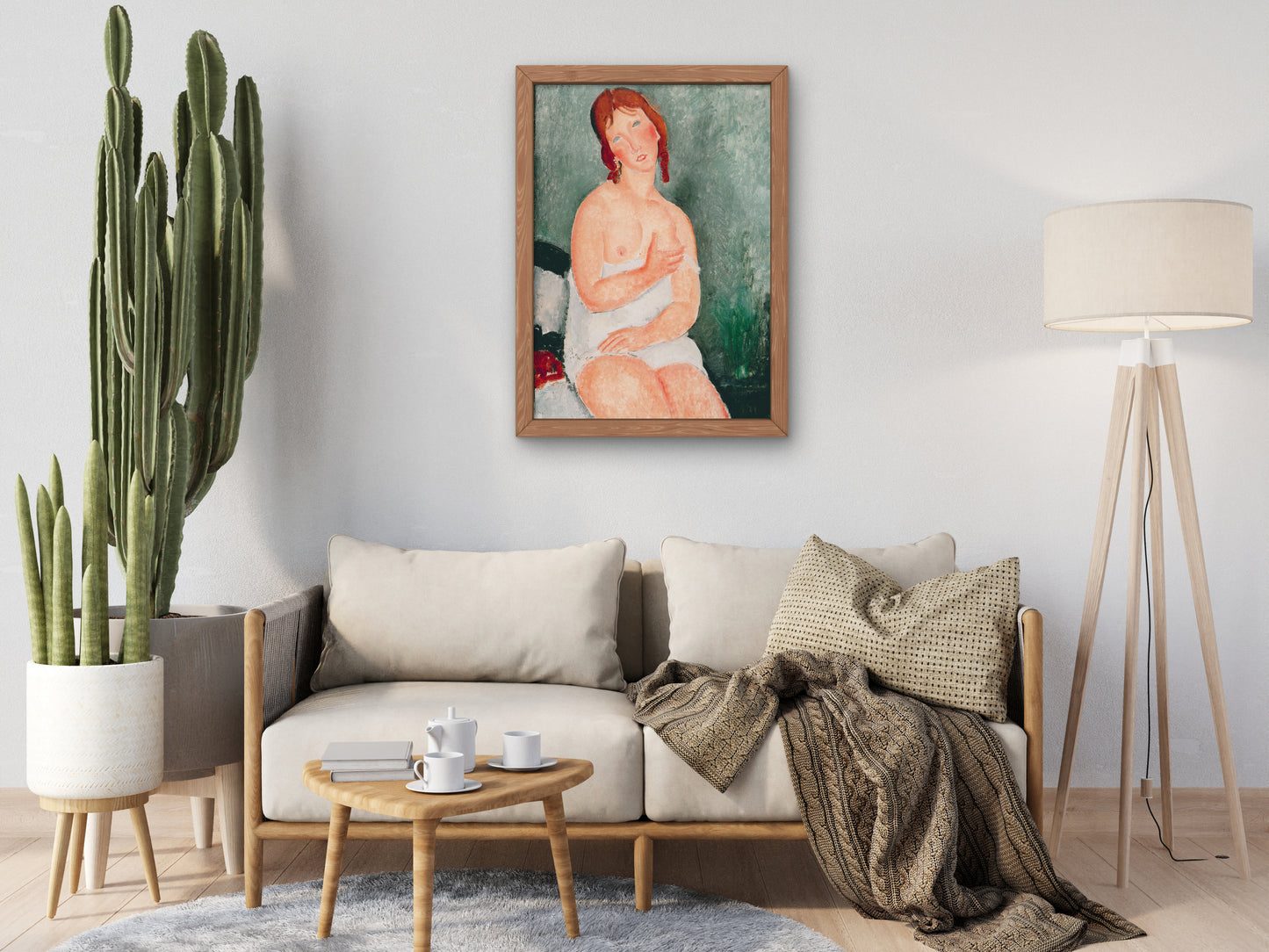 Young Woman in a Shirt by Amedeo Modigliani 1918, Wall Art Print, Fine Art Reproduction, Museum Quality Decor, Poster