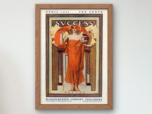 Success Easter by Joseph Christian Leyendecker 1901, Wall Art Print, Fine Art Reproduction, Museum Quality Decor, Poster
