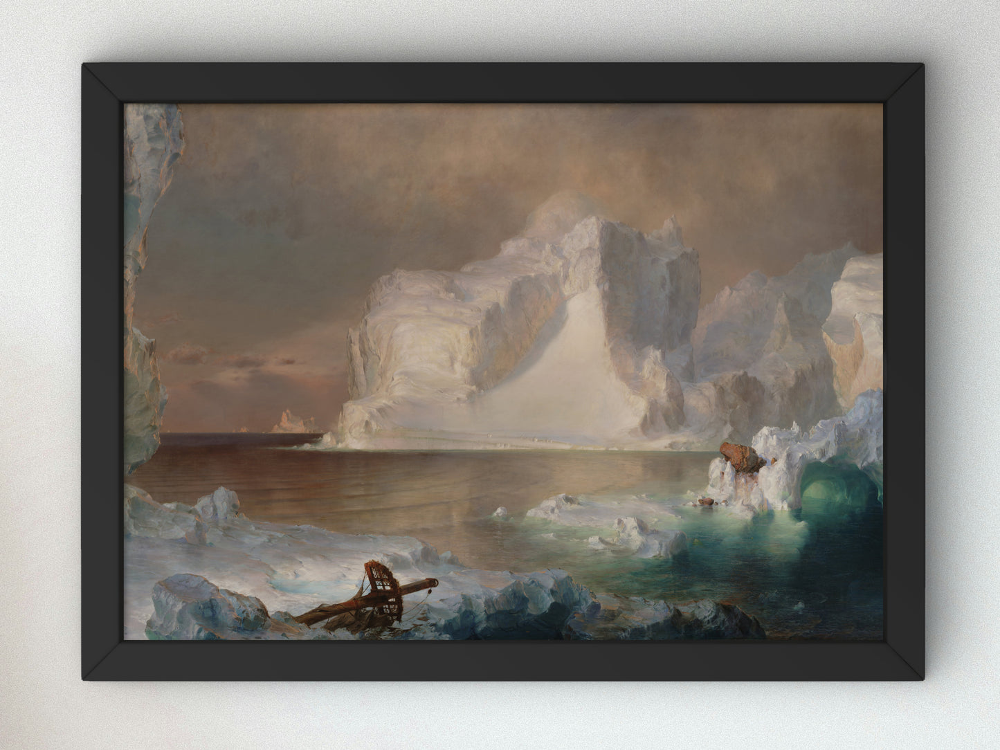 The Icebergs by Frederic Edwin Church 1861, Wall Art Print, Fine Art Reproduction, Museum Quality Decor, Poster